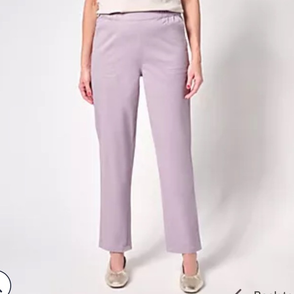Denim&Co Pants - Denim&Co Lavender Straight Leg Pants